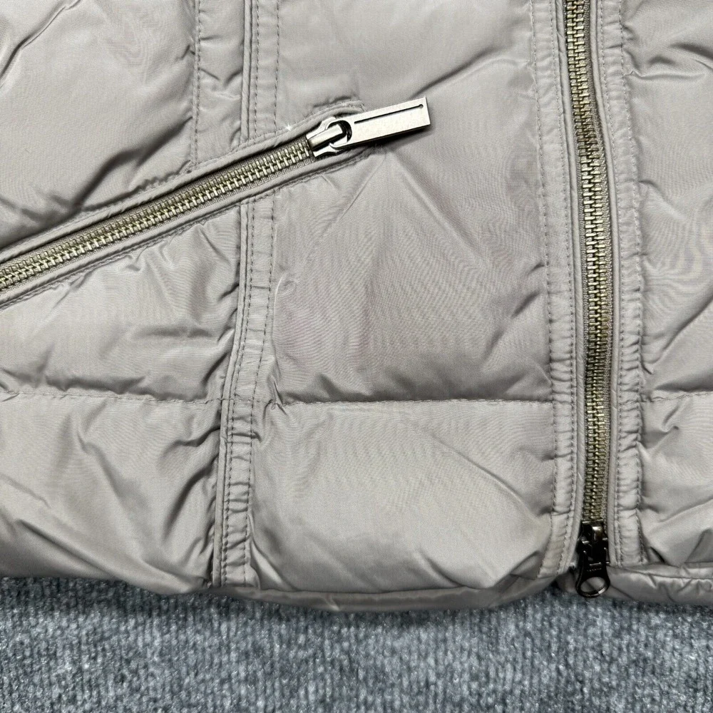 ADD Jacket Womens 4 Beige Pillow Collar Goose Down Coat  Italy Down Puffer - Picture 4 of 10